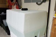 20190814 165326  100 gallon potable water storage tank in the garage for making/storing RODI water.