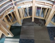 20180113_072933 I laid carpet tile under the helix.