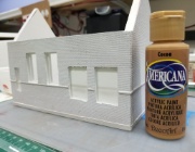 20190216 060001  After assembling the walls and spraying a light coat of flat white primer.