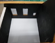 20190216 105049  I'm going to light the interior on the side with the windows so I painted the interior walls flat black.